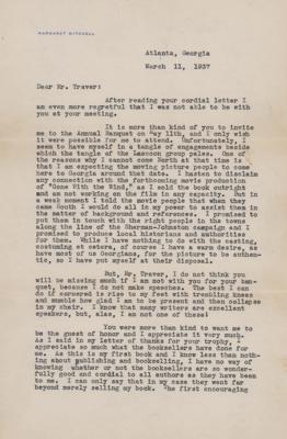 Lot #464 Margaret Mitchell Typed Letter Signed on Gone With the Wind - Image 2
