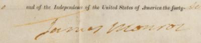 Lot #12 James Monroe Document Signed as President - Image 2