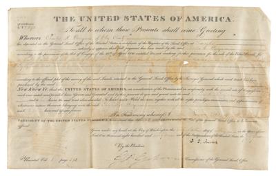 Lot #93 John Quincy Adams Document Signed as President - Image 1