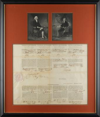 Lot #7 Thomas Jefferson and James Madison Document