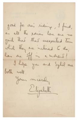 Lot #191 Queen Elizabeth II Autograph Letter Signed - Image 2