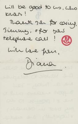 Lot #185 Princess Diana Autograph Letter Signed to Sir Jimmy Savile - Image 2