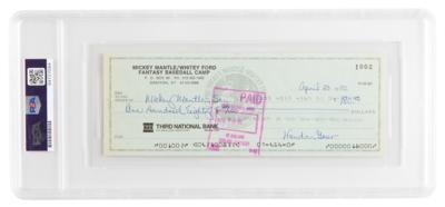 Lot #749 Mickey Mantle Signed Check