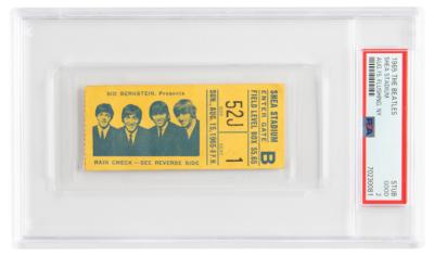 Lot #549 Beatles 1965 Shea Stadium Ticket Stub - PSA GOOD 2