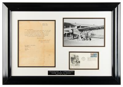 Lot #351 Charles Lindbergh Typed Letter Signed