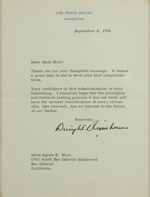 Lot #137 Dwight D. Eisenhower Typed Letter Signed as President (1956) - Image 2