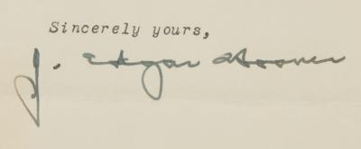Lot #253 J. Edgar Hoover Typed Letter Signed (1954) - Image 3