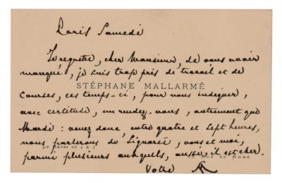 Lot #460 Stephane Mallarme Autograph Letter Signed - Image 1