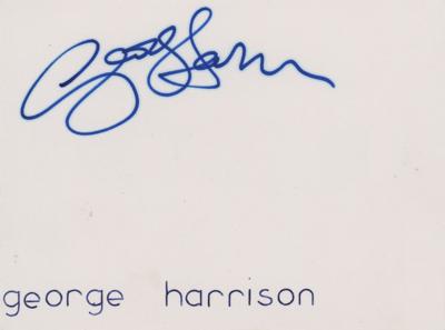 Lot #509 Beatles: George Harrison Signature