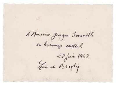 Lot #244 Louis de Broglie Signature