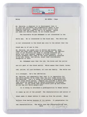 Lot #199 Malcolm X Signed Page for Alex Haley’s Playboy Interview - PSA NM-MT 8 - Image 1