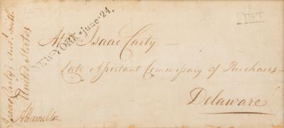 Lot #59 Alexander Hamilton Signed Free Frank to Revolution Veteran - Image 2