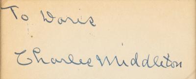 Lot #697 Charles Middleton Signature - Image 2