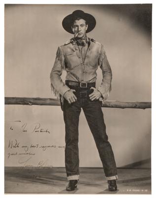 Lot #605 Gary Cooper Signed Oversized Photograph