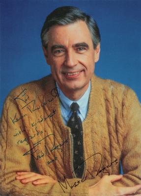 Lot #714 Fred Rogers Signed Photograph - Image 1