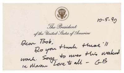 Lot #130 George Bush Autograph Letter Signed as President (1990) - Image 1