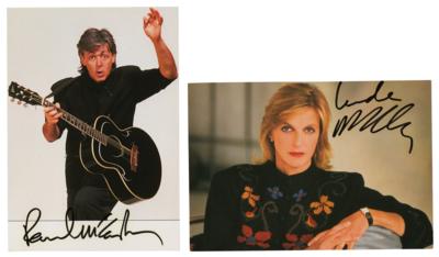 Lot #514 Beatles: Paul and Linda McCartney (2) Signed 1989 MPL Promotional Cards - Image 1