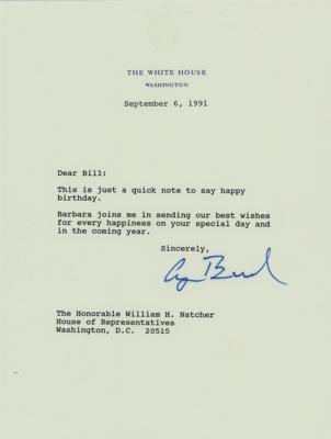 Lot #131 George Bush Typed Letter Signed as President (1991) - Image 1