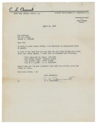Lot #321 Claire L. Chennault Typed Letter Signed