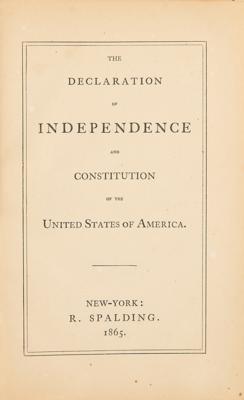 Lot #15 Declaration of Independence and Constitution Book (1865) with 13th Amendment - Image 2
