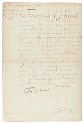 Lot #184 Marie Antoinette Document Signed