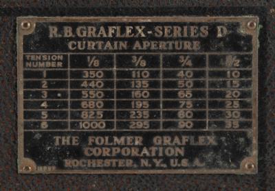Lot #349 Clyde Sunderland's R. B. Graflex Series D Curtain Aperture Camera - Image 8