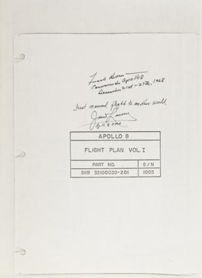 Lot #354 Apollo 8: James Lovell and Frank Borman Signed Oversized Apollo 8 Flight Crew Log - Image 2