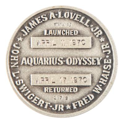 Lot #361 Fred Haise's Apollo 13 Flown Robbins Medallion - Image 2