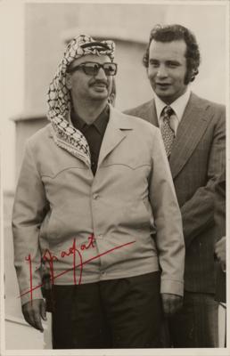 Lot #234 Yasser Arafat Signed Photograph