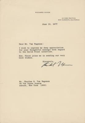 Lot #148 Richard Nixon Typed Letter Signed