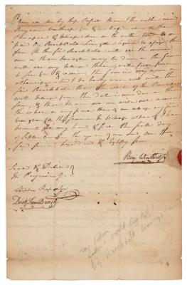 Lot #56 James Duane and Brockholst Livingston Document Signed (1785) - Image 2