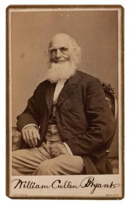 Lot #476 William Cullen Bryant Signed Photograph