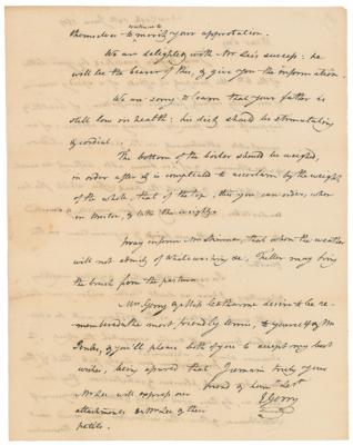 Lot #18 Elbridge Gerry Autograph Letter Signed - Image 2