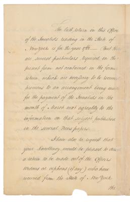 Lot #29 Henry Knox Letter Signed as Secretary of War - Image 2