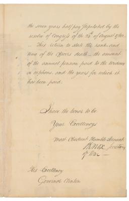 Lot #29 Henry Knox Letter Signed as Secretary of War - Image 3