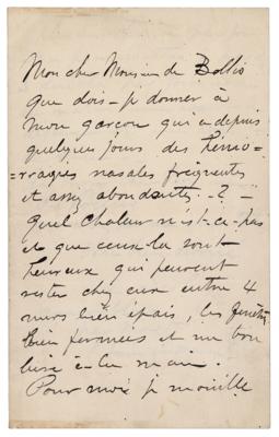 Lot #418 Alfred Sisley Autograph Letter Signed - Image 1