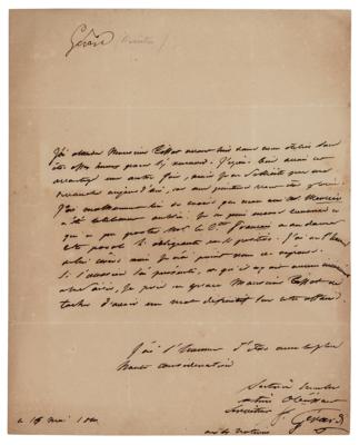 Lot #433 Francois Gerard Autograph Letter Signed - Image 1