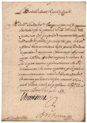 Lot #240 Christine of France Letter Signed - Image 1