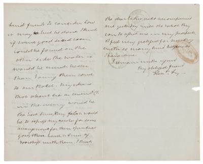 Lot #249 Elizabeth Fry Autograph Letter Signed - Image 2