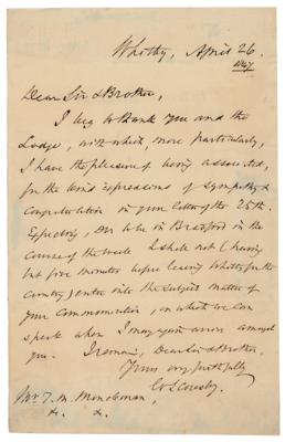 Lot #221 William Scoresby Autograph Letter Signed - Image 1