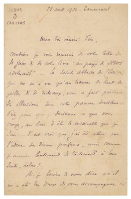 Lot #195 Charles de Foucauld Autograph Letter Signed