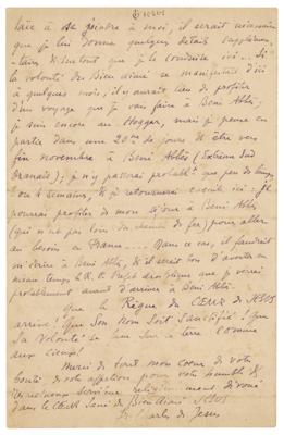 Lot #195 Charles de Foucauld Autograph Letter Signed - Image 3