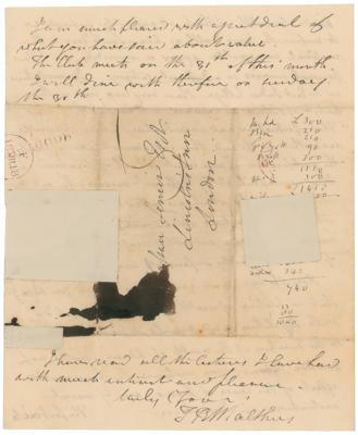 Lot #217 Thomas Robert Malthus Autograph Letter Signed on Wealth - Image 4