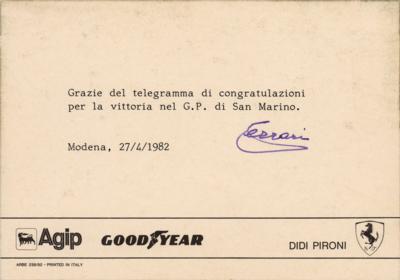 Lot #740 Enzo Ferrari Signed Photograph