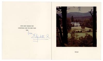 Lot #246 Elizabeth, Queen Mother Signed Christmas Card (1982)
