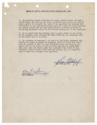 Lot #475 Ray Bradbury Document Signed