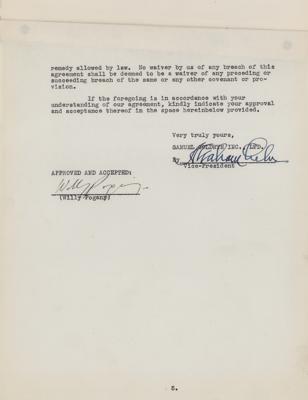 Lot #440 Willy Pogany Document Signed - Image 1