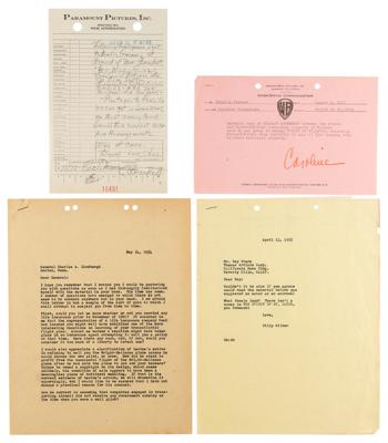 Lot #347 Charles Lindbergh and Billy Wilder: The Spirit of St. Louis Movie Correspondence Archive - Image 11