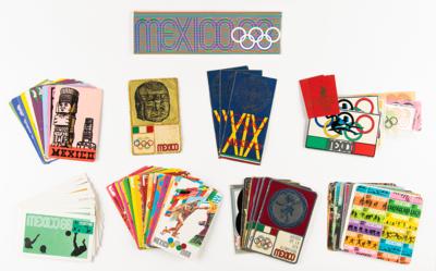 Lot #4361 Mexico City 1968 Summer Olympics Collection of (130+) Decals and Postcards - Image 1