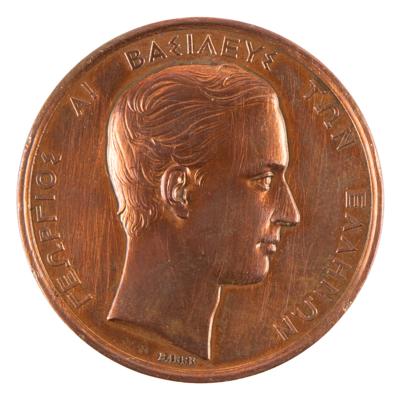 Lot #4042 Athens 1875 Zappas Olympics Copper Winner's Medal - Image 1